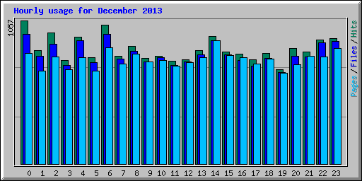 Hourly usage for December 2013