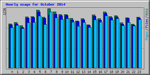 Hourly usage for October 2014
