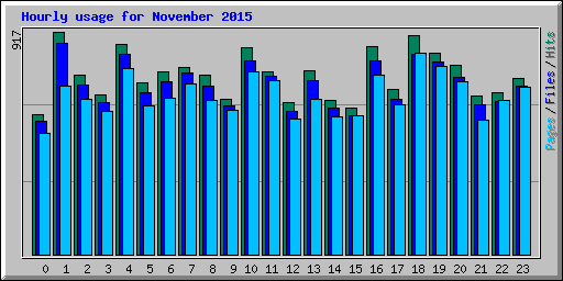 Hourly usage for November 2015