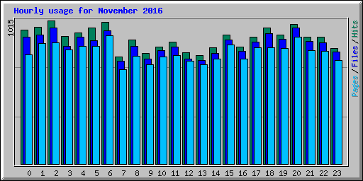 Hourly usage for November 2016