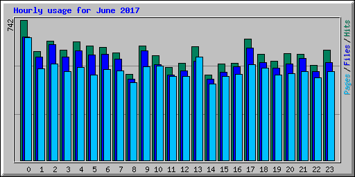 Hourly usage for June 2017