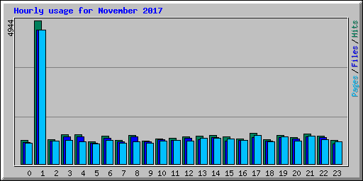Hourly usage for November 2017